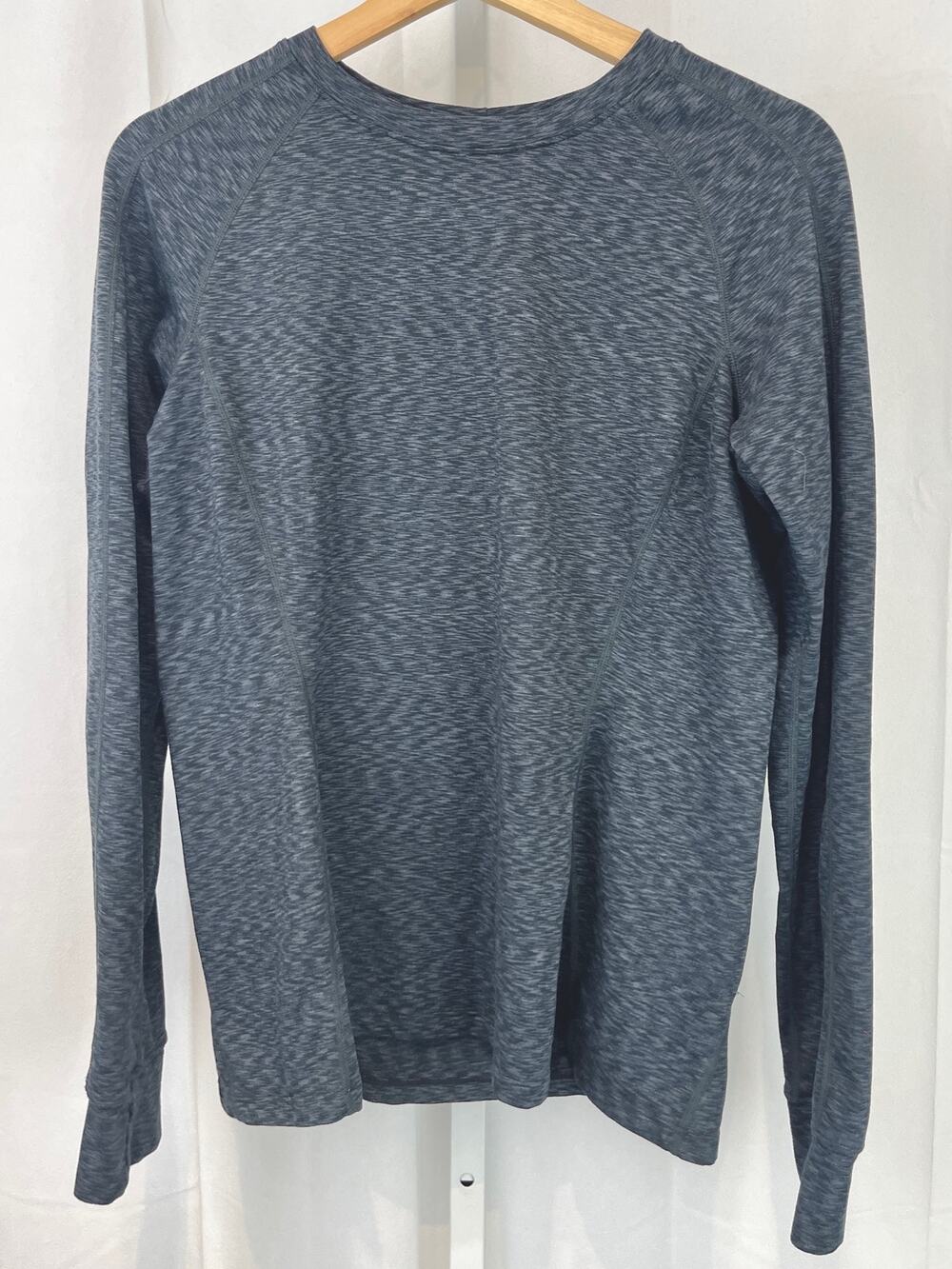 REI Womens Midweight Long Sleeve Crew Neck Tee Top Stretch Heather Gray Size L